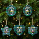 Urquhart Ancient Tartan Crest Christmas Ceramic Ornament